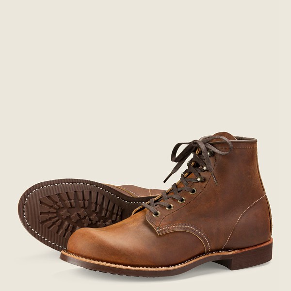 Red Wing Mens Heritage Boots - Blacksmith - 6-inchr Rough & Tough Leather - Brown - WIM409128